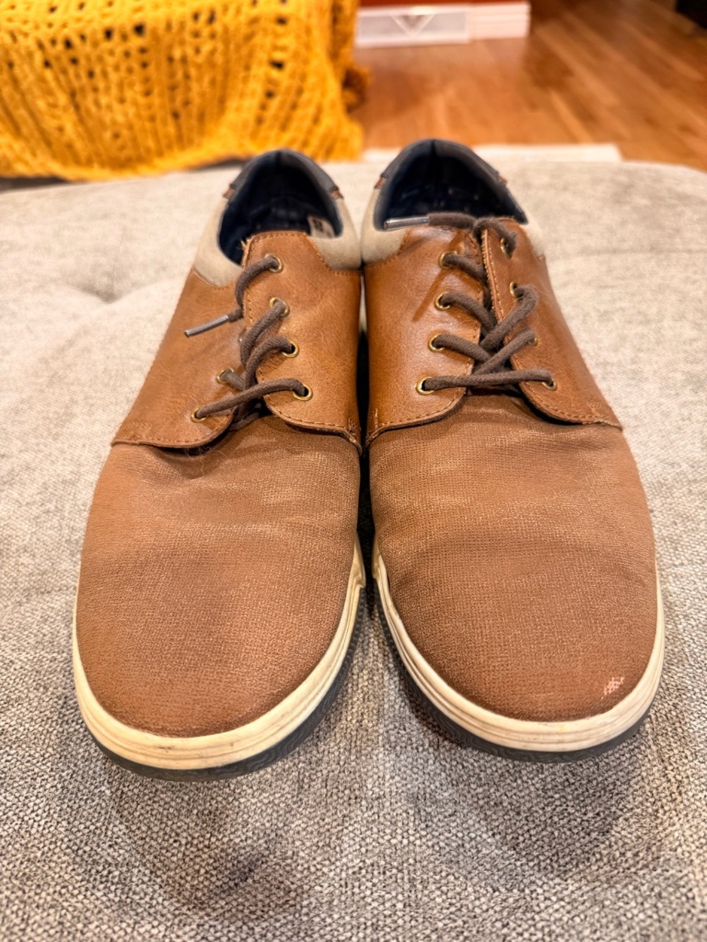 Men's Casual Brown Lace-Up Shoes